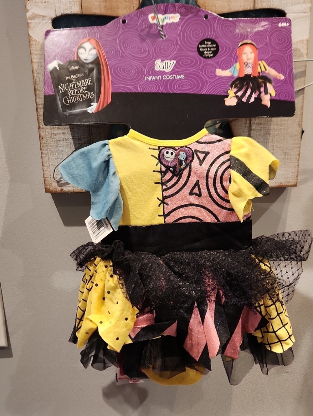 Disney Sally Yellow Black Pink Blue Patchwork Girls Costume - Picture 9 of 16